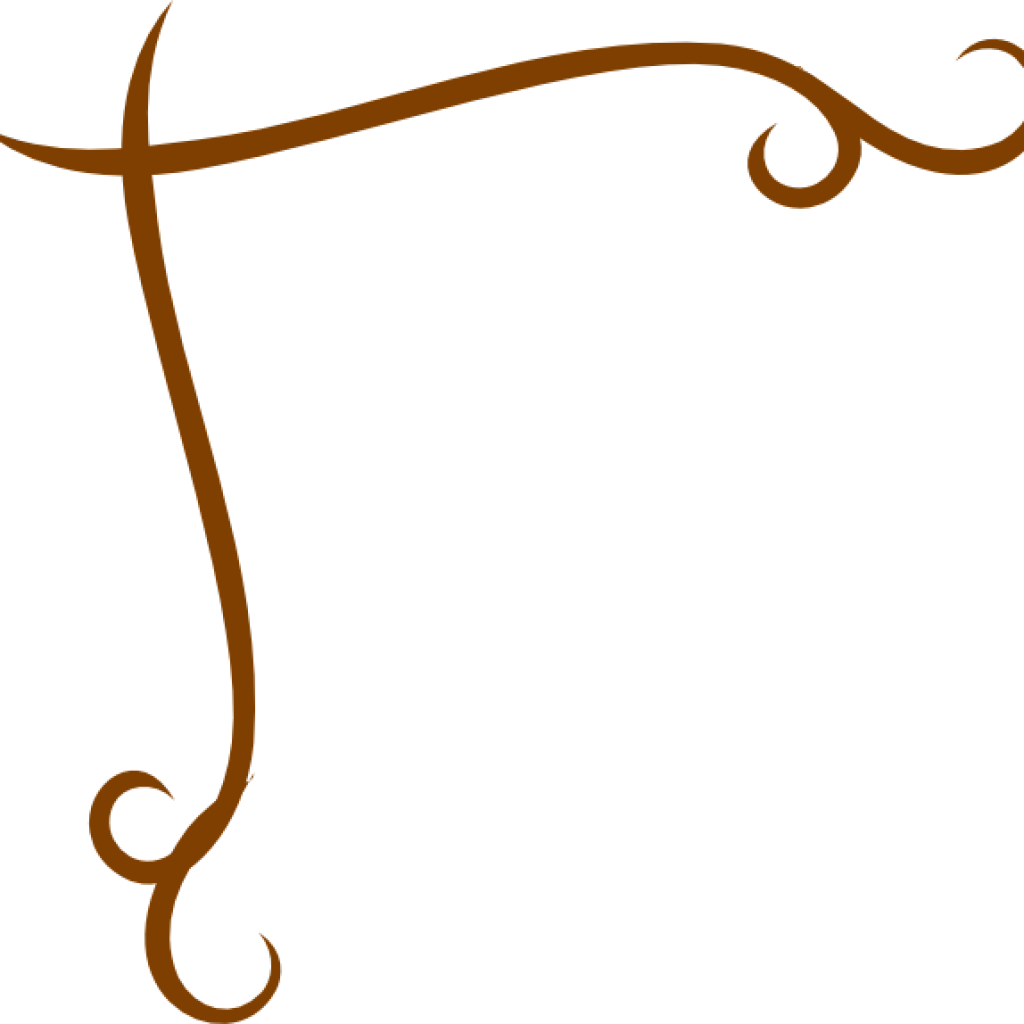Corner Swirls Swirl Brown Corner Clip Art At Clker - Clip Art (1024x1024)