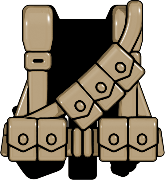 Brickarms Us Rifleman - Brickarms Combat Vest Ww2 Us Rifleman 2.5-inch [black] (537x583)