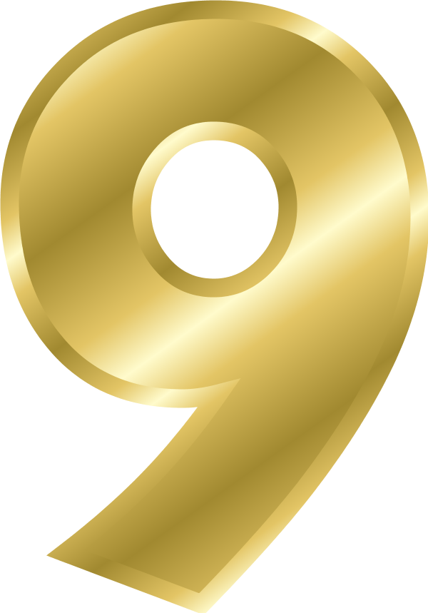 9 Clipart - Number 9 Clipart (600x859)