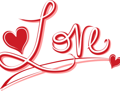 Love Logo - Love In Bubble Writing (400x303)