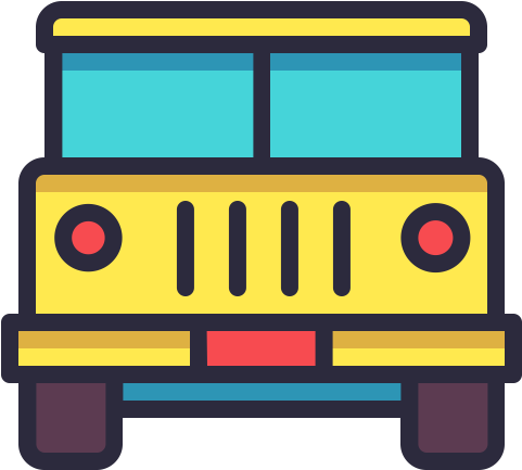Bus, Autobus, School, Schoolhouse, Transport, Shipping, - Icon (512x512)
