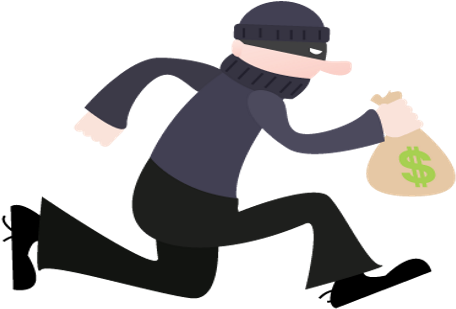 Representational Image - Cartoon Robber Png (650x343)