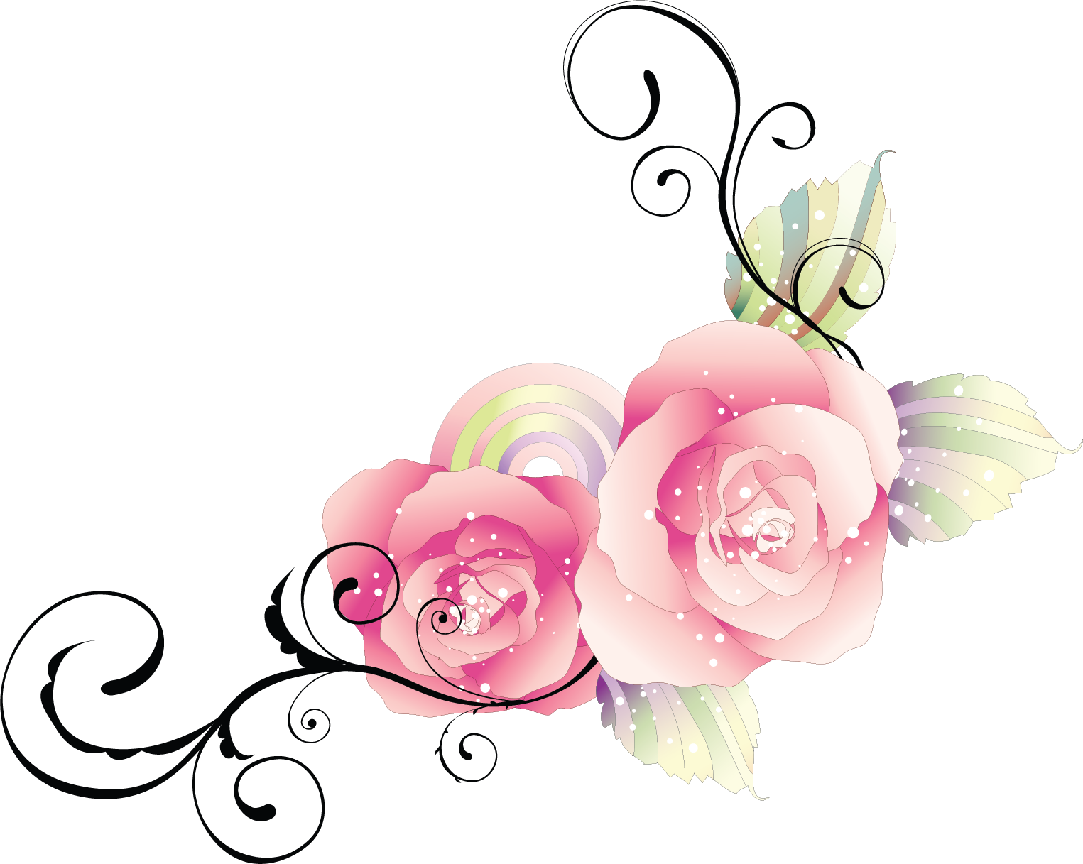 Dibujos De Rosas A Color (1525x1217)