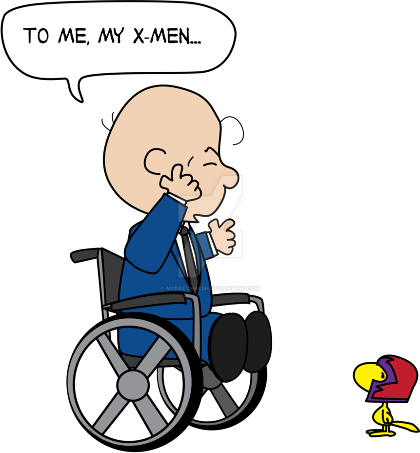 Professor Charles Xavier Brown By Monkeysmash - Cartoon (861x928)
