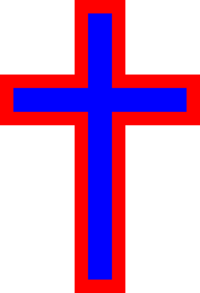 Patriotic Cross Clip Art - American Flag Cross Clipart (408x598)