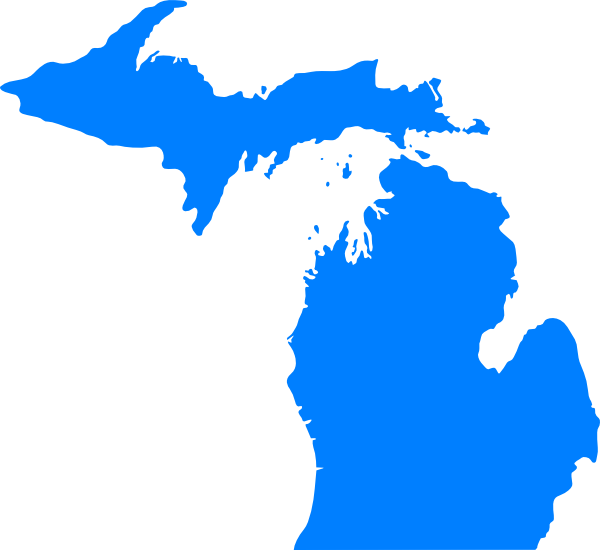 State Of Michigan Clip Art - State Of Michigan (600x550)