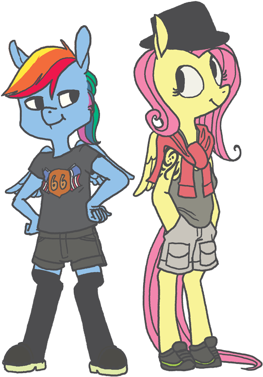 Spectralunicorn, Cargo Shorts, Clothes, Fluttershy, - Cartoon (748x800)
