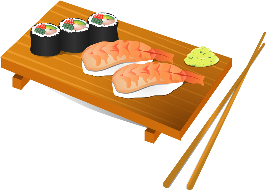 Japanese Food Clipart Cute Panda - Sushi Clipart (900x648)