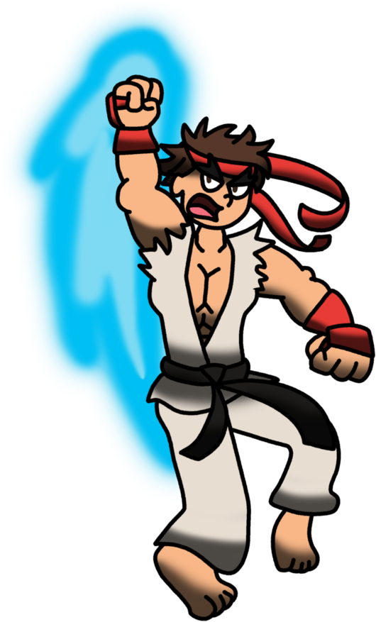 Ryu's Shoryuken By Endangeredcds - Ryu Shoryuken Drawn (861x928)