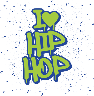 I Love Hiphop V2 T-shirt - Calligraphy (420x480)