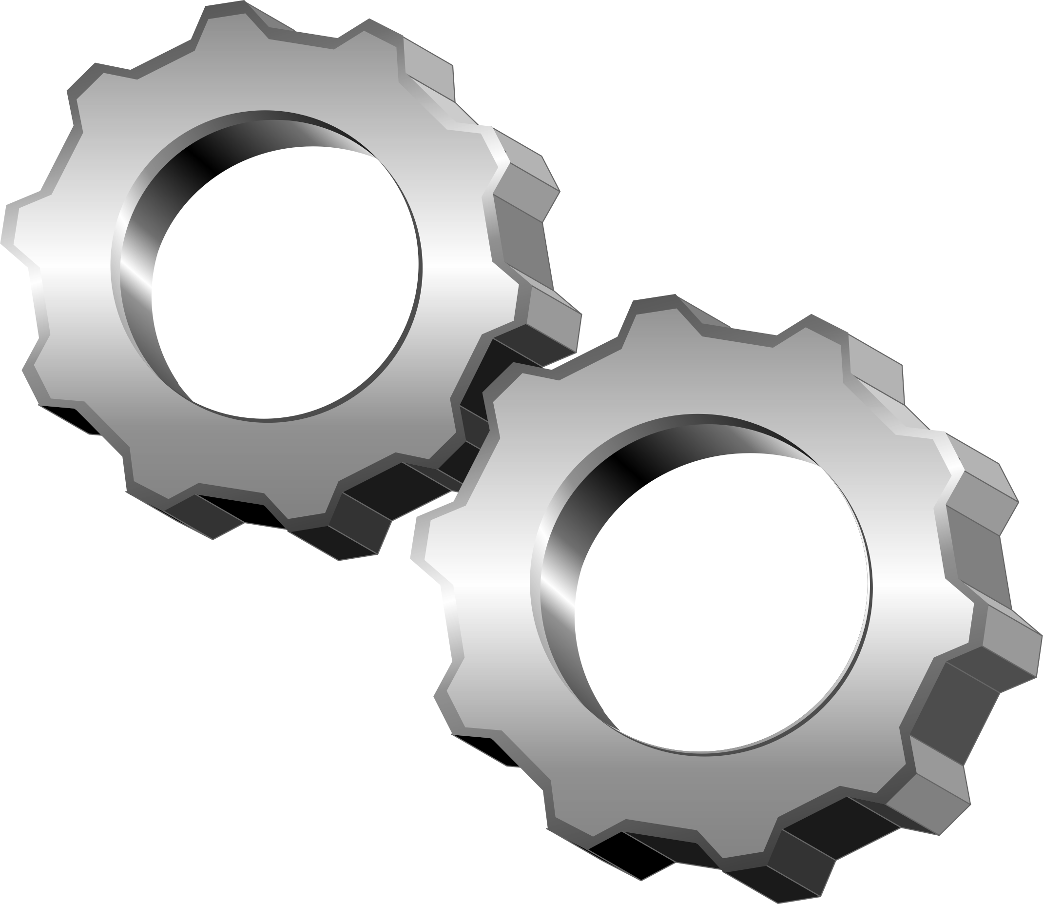 Big Image - Free Clipart Of Gears (2140x1854)