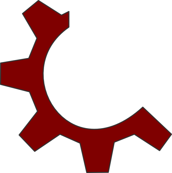 Red Gear Clip Art At Clker - Gear Clipart (594x597)