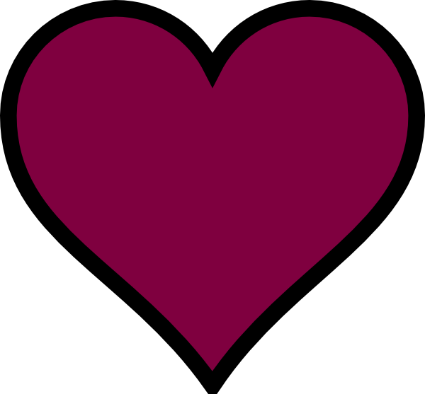 How To Set Use Maroon, Heart, Black, Decor Svg Vector - Black And Maroon Heart (600x557)
