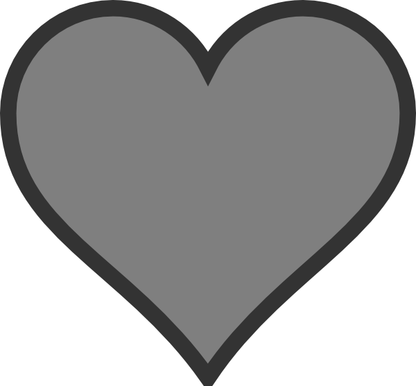 How To Set Use Gray Heart Svg Vector - Valentine Heart (600x557)