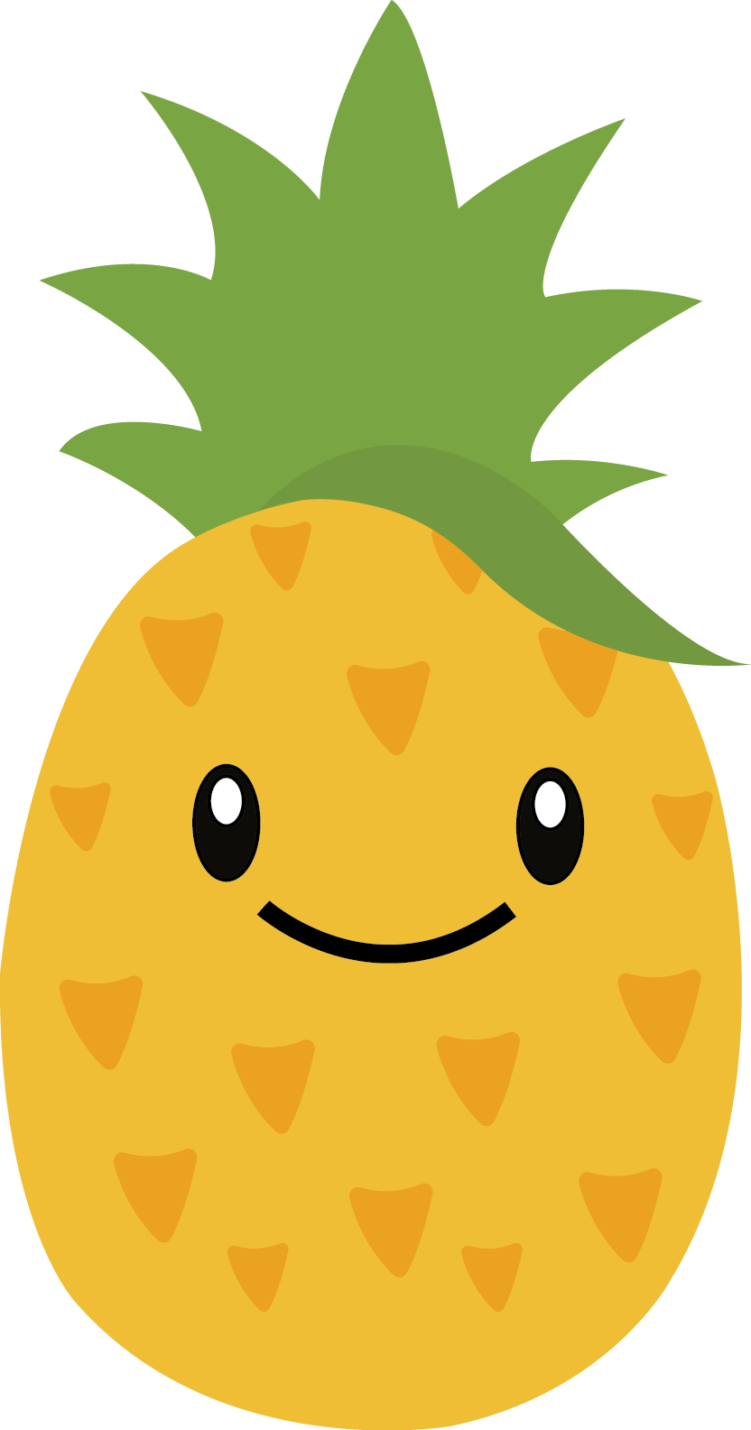 Pineapple - Cool Pineapple Png (832x1585)