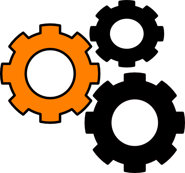 Gears Orange Clip Art At Clker - Automation Test Logo Png (600x560)