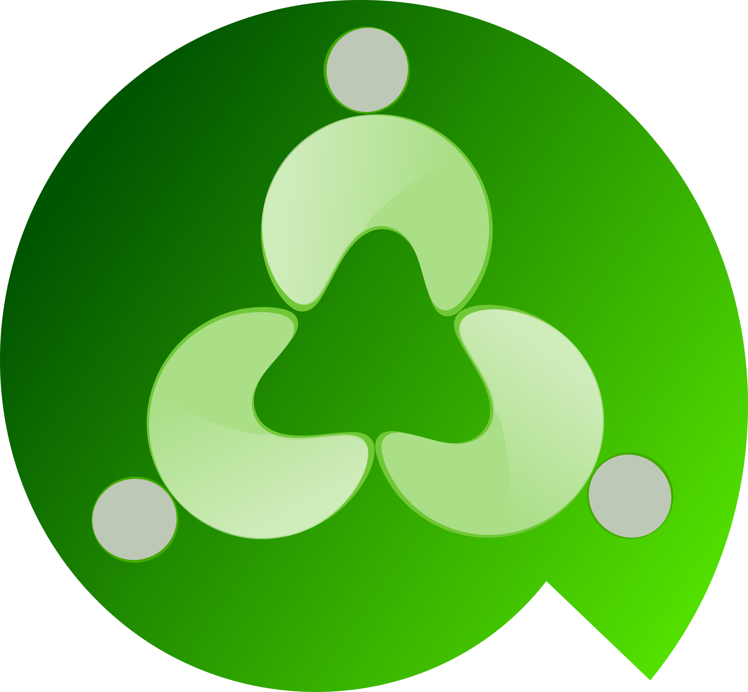 Image Of Libre Office Clip Art Medium Size - Green (2400x2222)