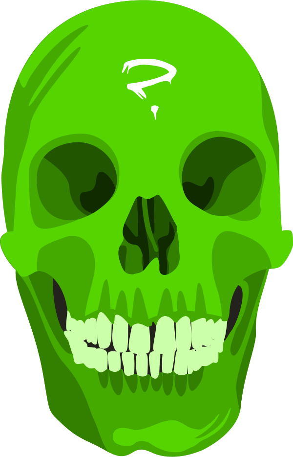 Human Skull Symbolism Free Content Clip Art - Cráneo Verde (600x934)