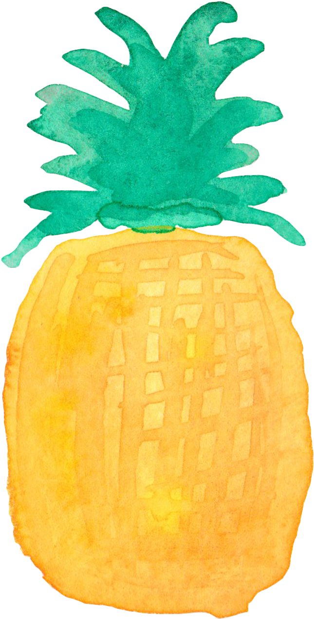 Pineapple Drawing Watercolor Painting - Watercolor Pineapple Png (1500x1500)