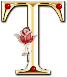 Alphabets, Free Alphabet, Rose Alphabet, A-z, Clipart, - Jewels Art Ruby Rose Floral Alphabet D Png 540 Alphabet (540x380)