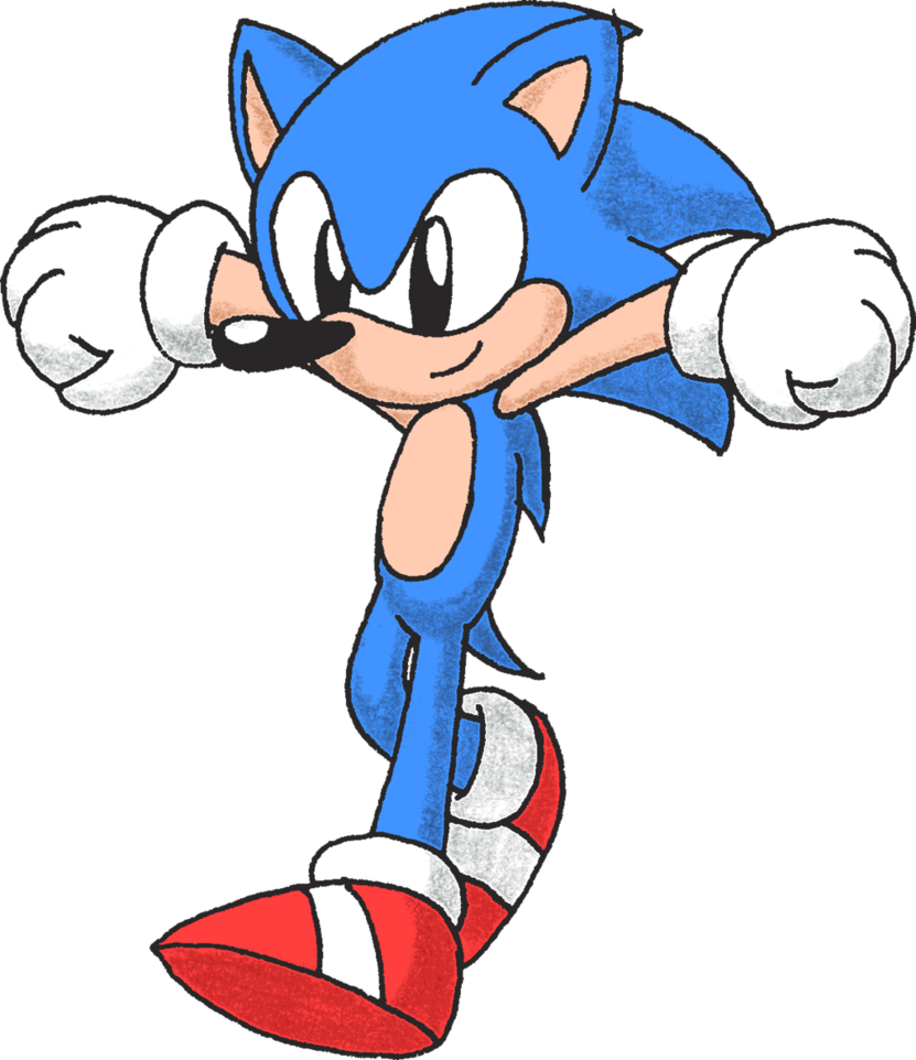 Sonic By Theblingdshizz - Cartoon (831x962)