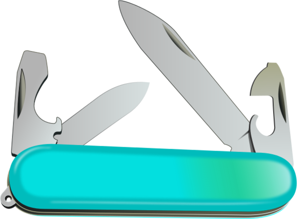 Swiss Army Knife Vector Clip Art - Swiss Army Knife (600x442)