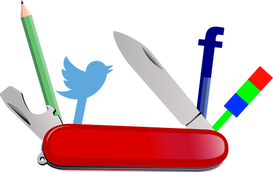 Knife Tool Swiss Army Knife Pencil Twitter - Social Media Tool Transparent (538x340)