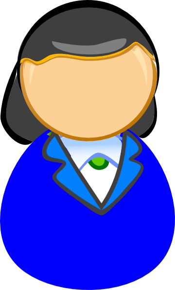 Blue Woman Clip Art - Child (360x597)