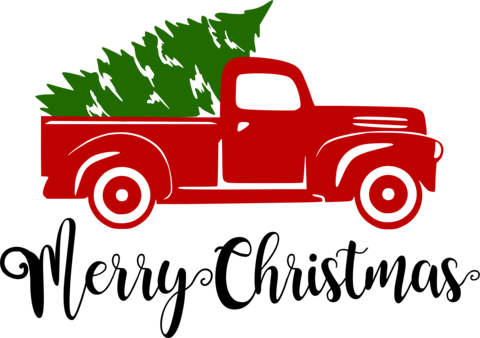 Christmas Truck - Red Truck Christmas Tree Shirt (480x338)