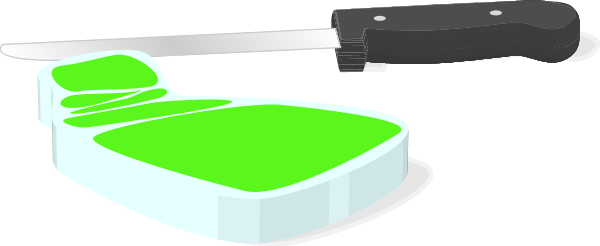 Knife Cutting Steak Vector Clip Art E0mk9o Clipart - Clip Art (600x246)