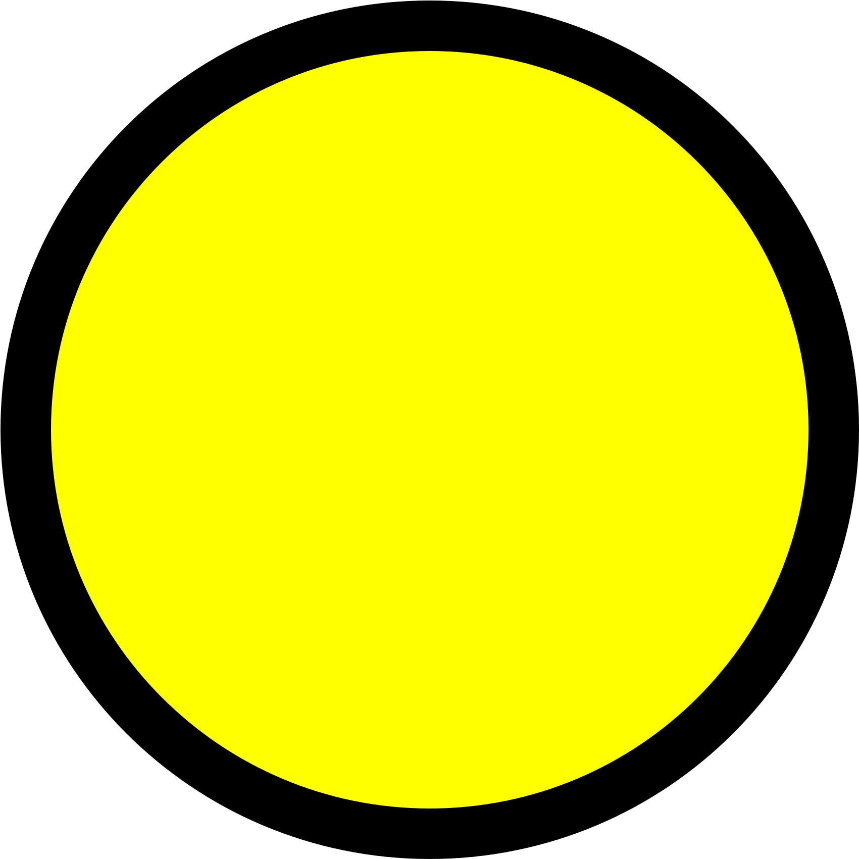 Yellow Circle Clipart - Charing Cross Tube Station (2000x2000)