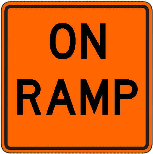 Rigid Sign On Ramp Plaque - Sign (570x510)