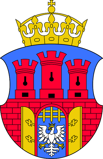 Poland, Castle, Tower, Gate, Eagle, Crown, Crest - Kraków Herb (417x640)