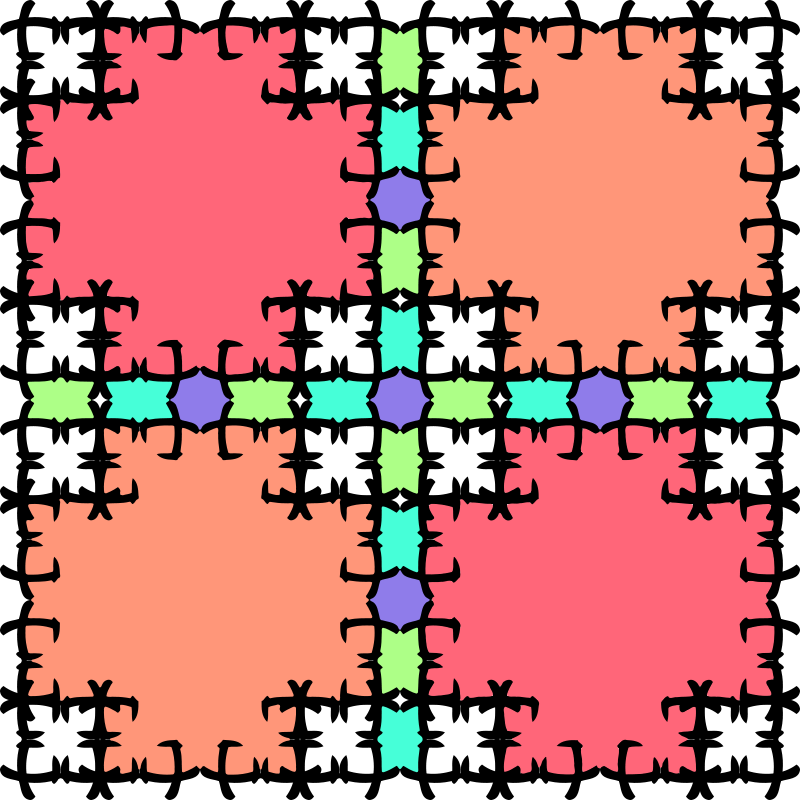 Muster 43cb Variation In Bunt - Clip Art (800x800)