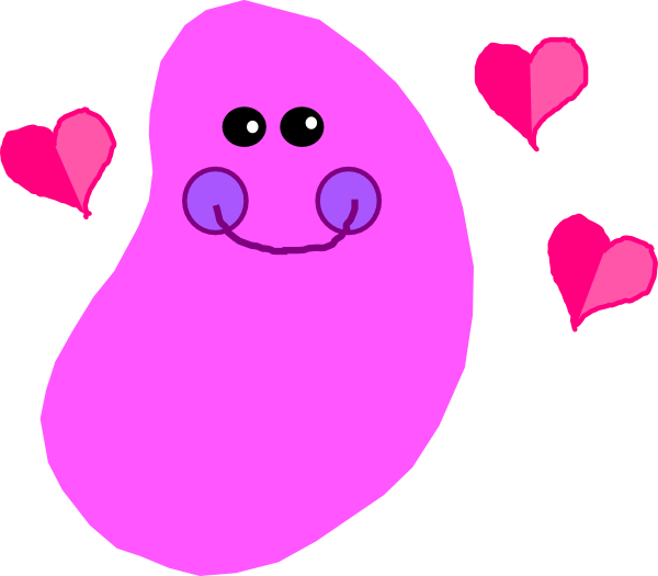 Jelly Bean Clip Art Vector Aoe7j4 Clipart - Pink Jellybean (600x525)