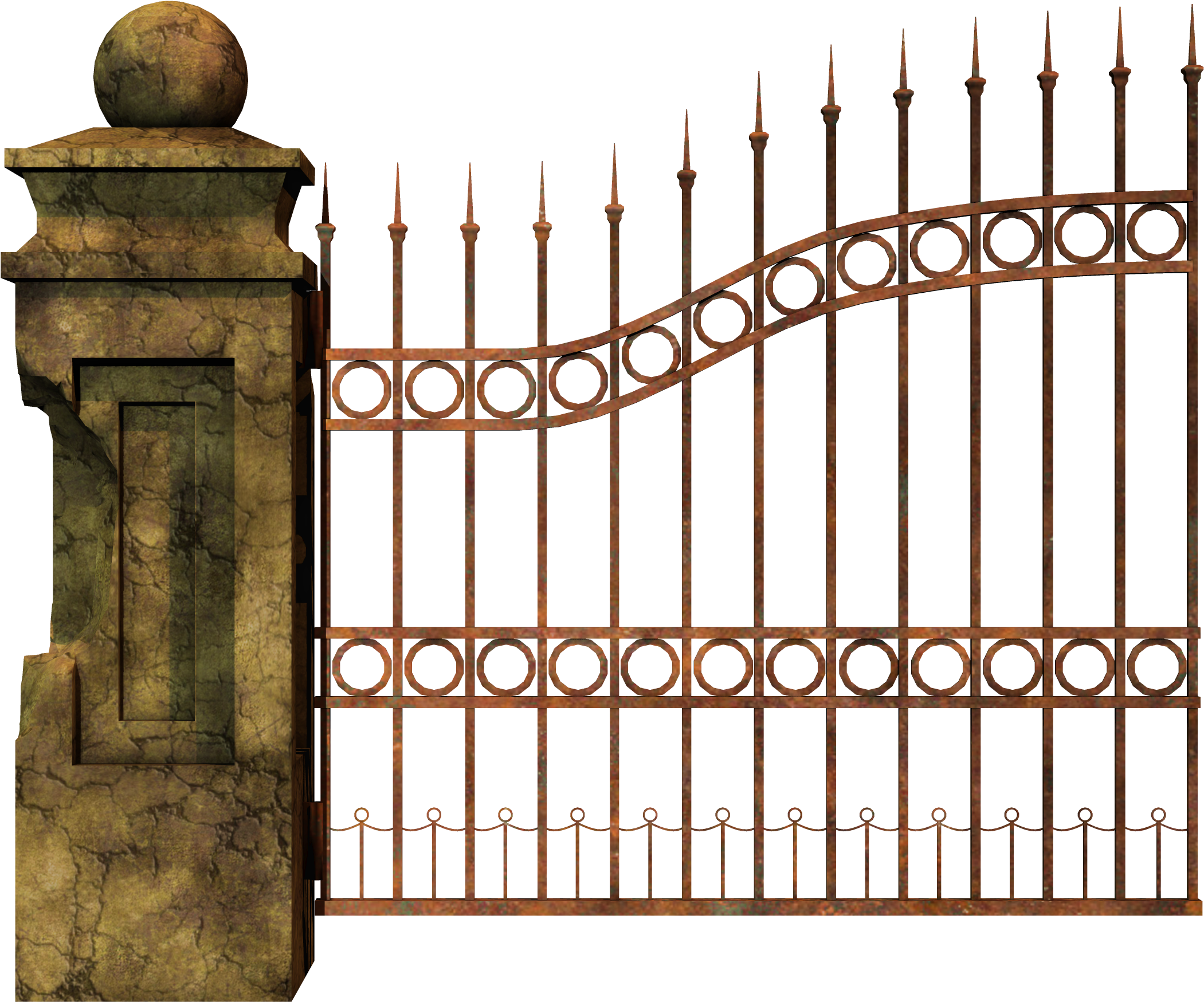 Gate Cemetery Fence Clip Art - Gate Cemetery Fence Clip Art (2268x1875)