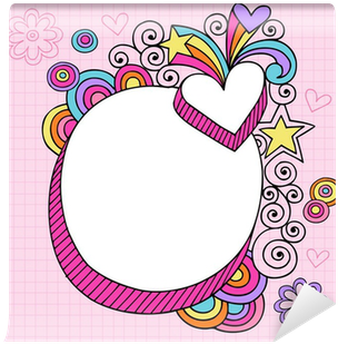 Oval Picture Frame Groovy Psychedelic Doodles Vector - Psychedelic (400x400)