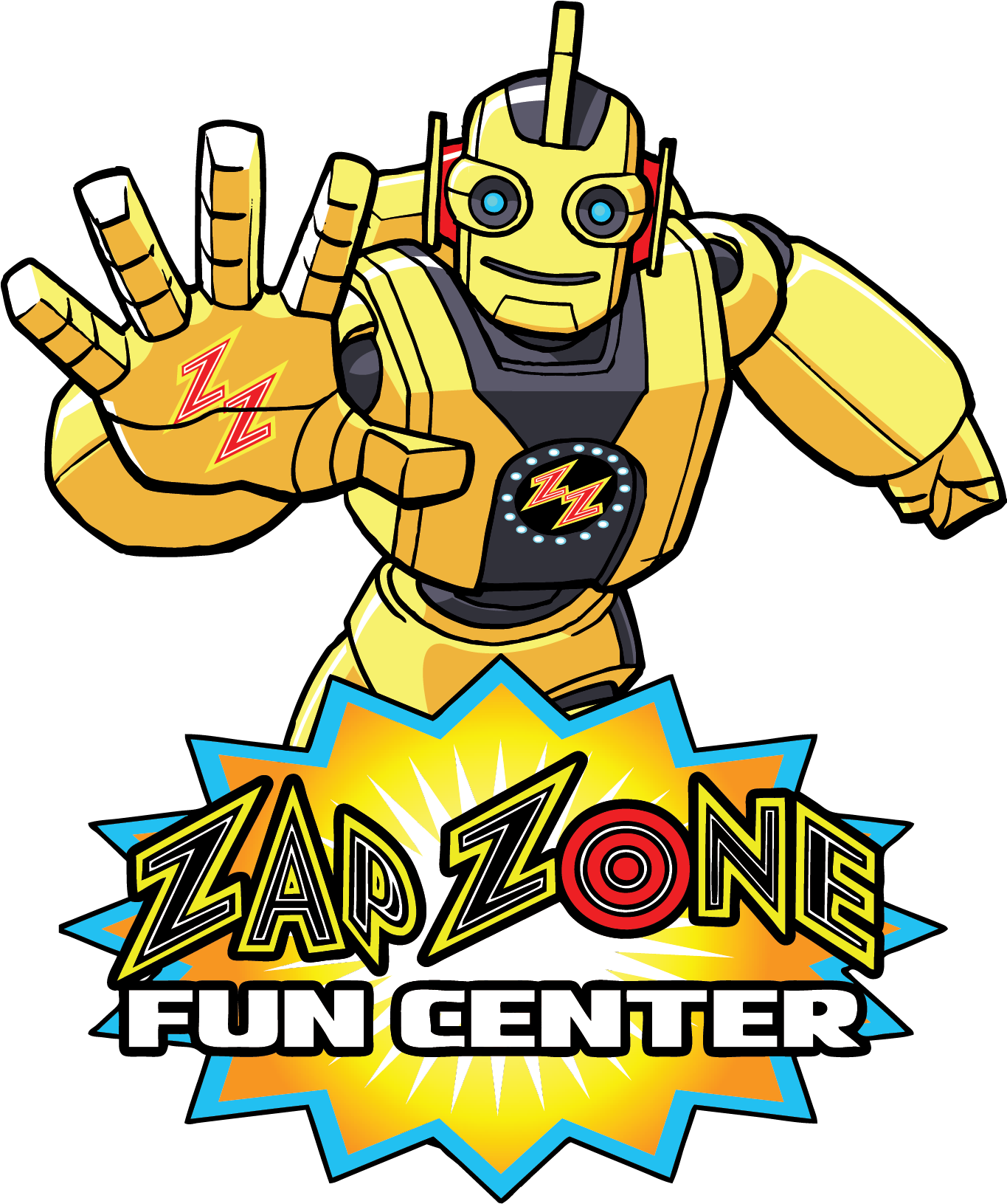 Teen Finale Party - Zap Zone Logo (1364x1665)