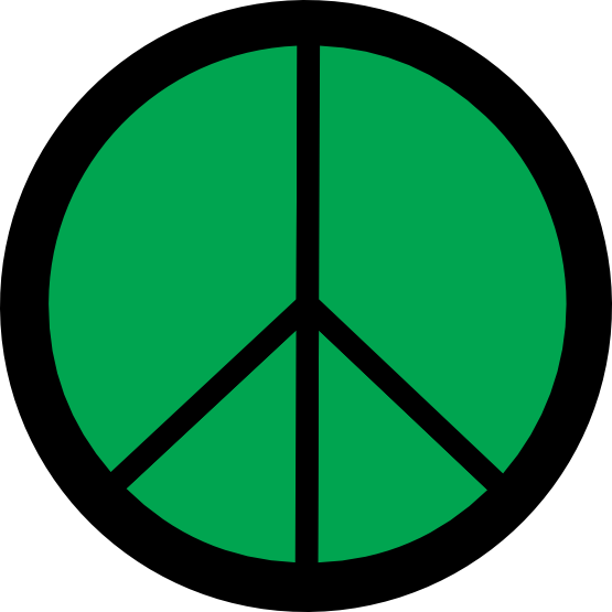 Pigment - Clipart - Make Love Not War Peace Sign (555x555)