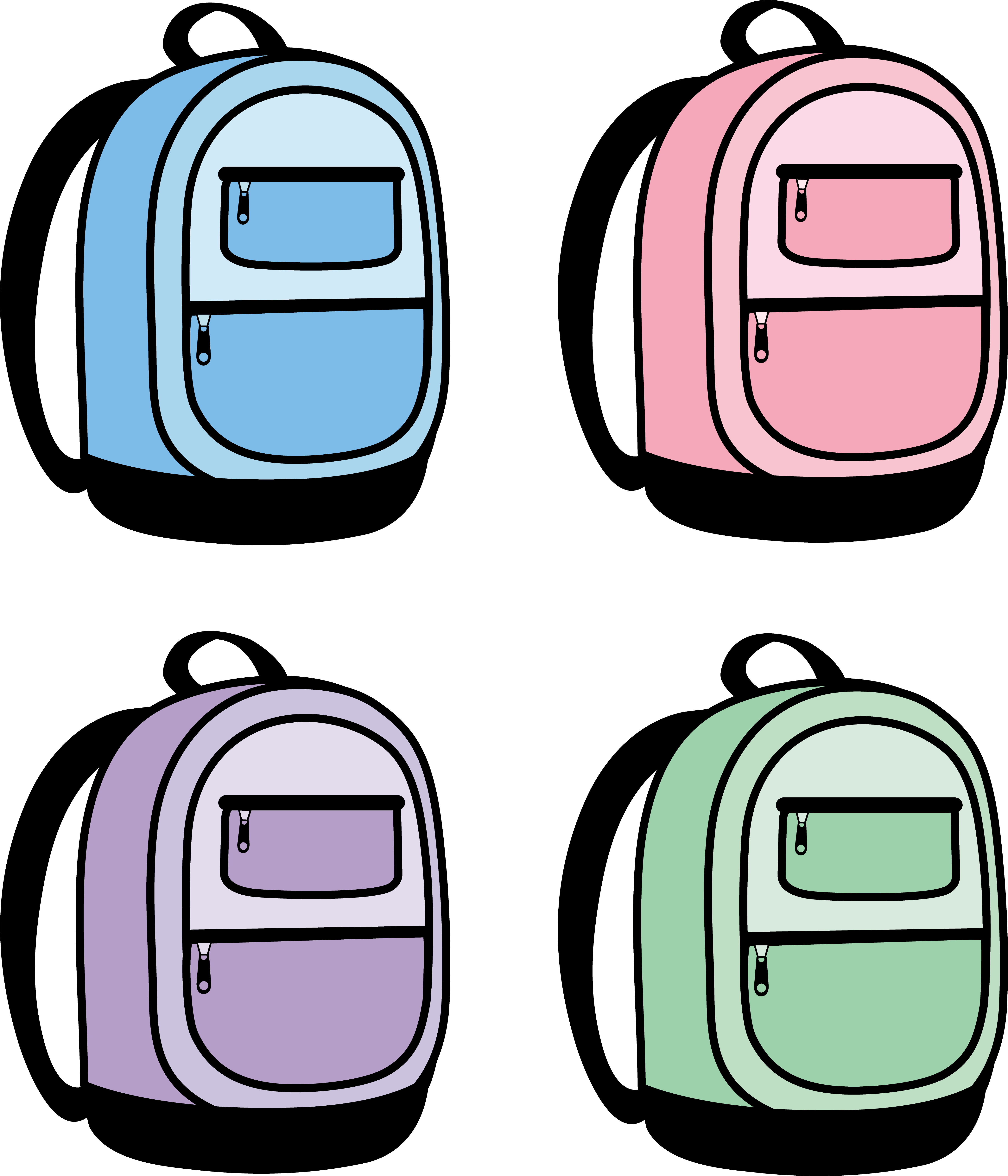 Backpack Bag Travel Clip Art - Backpack Bag Travel Clip Art (5199x6064)