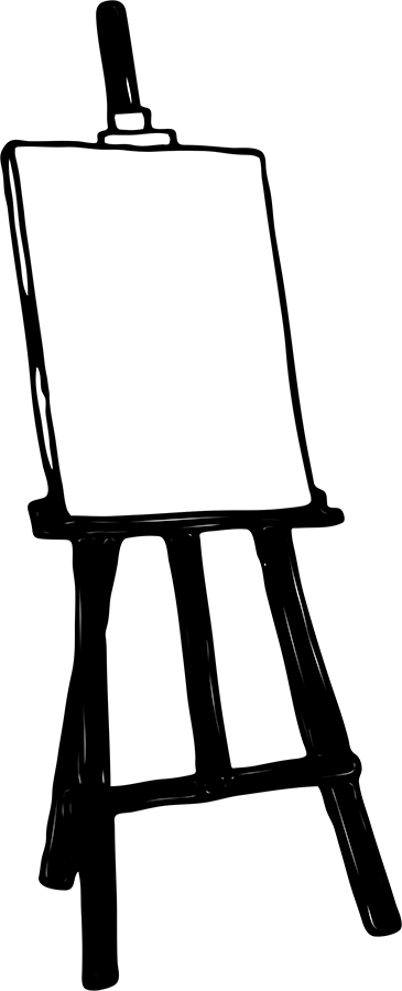 Graphics For Art Easel Clip Art Graphics - Easel Clipart (365x900)