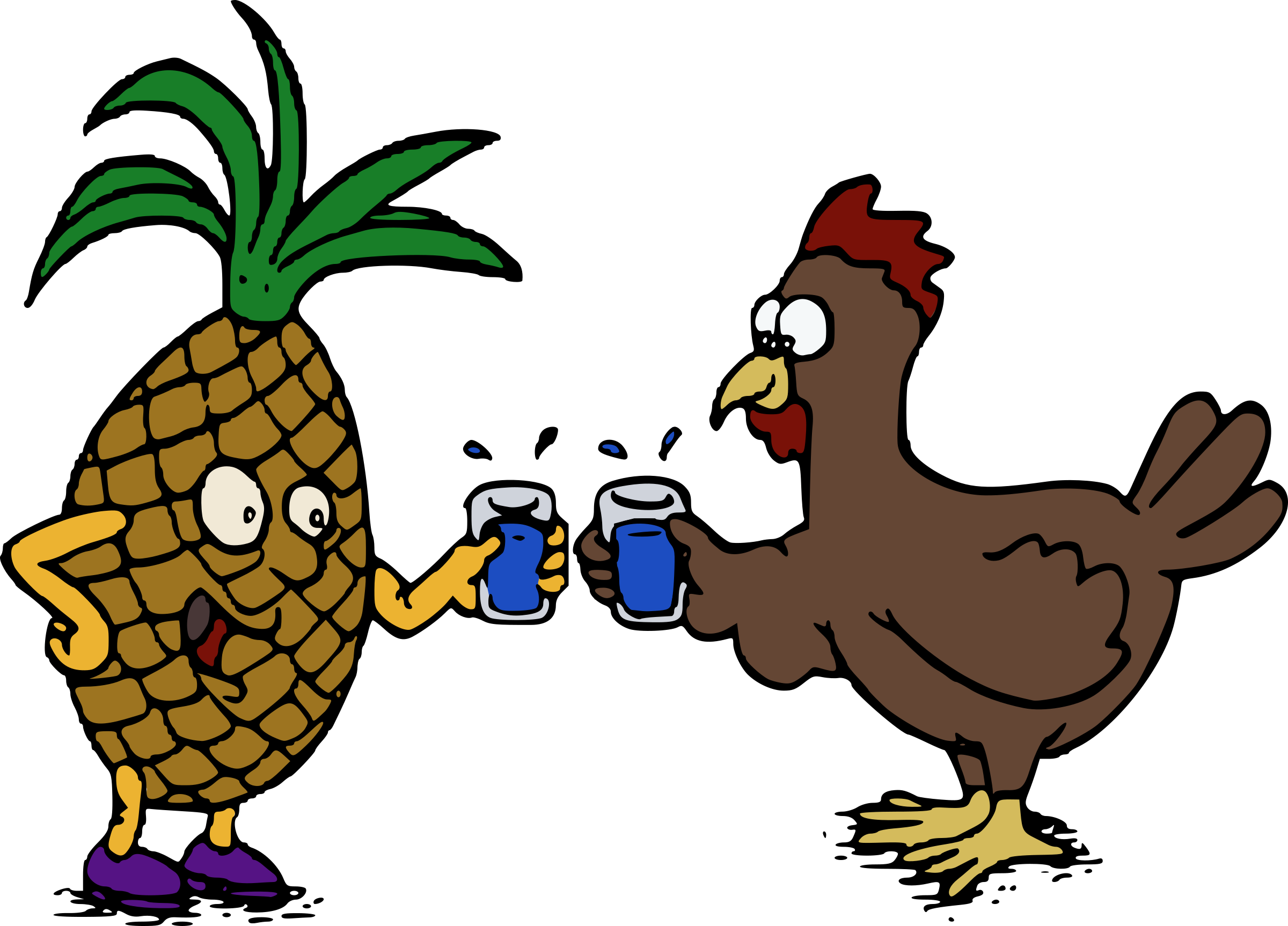 Funny Cartoon Chicken Pictures Clipart - Clip Art Cheers (2400x1726)