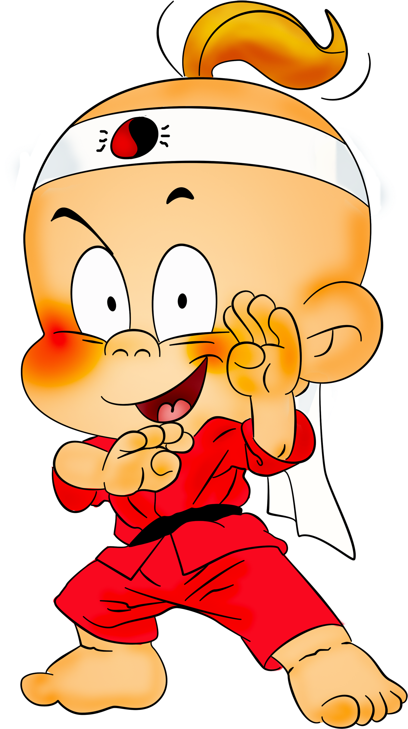 Funny Cartoon Kittens Clip Art - Baby Karate Clipart (1400x2465)