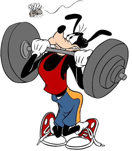 Funny Weightlifting Pictures With Captions - Cartoon Characters Lifting Weights (450x534)