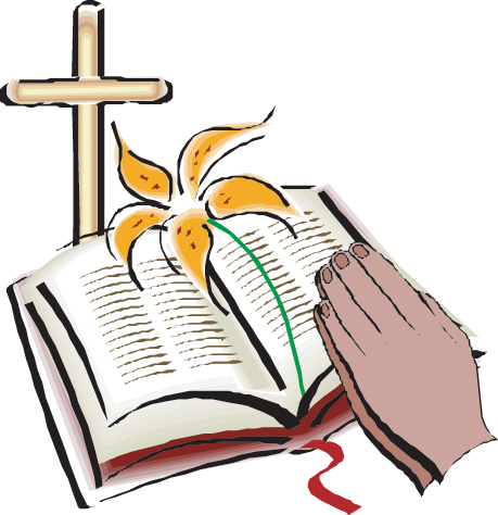 Lamp With Bible And Cross - Clipart Bible And Cross (459x474)