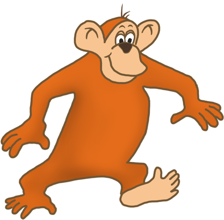 Monkey Clip Art, Monkey Drawing - Cartoon Monkey Walking Gif (972x945)