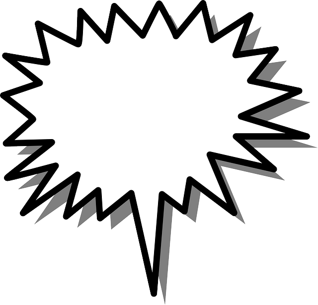 Outline, Shapes, Text, Shape, Speech, Bubbles, Stared - Spiky Speech Bubble Png (640x614)