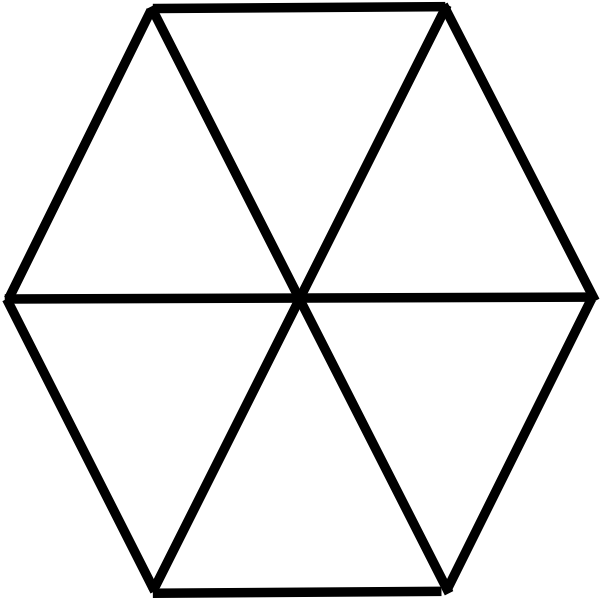 Hexagon B&w - Holland's Theory Of Careers (600x598)