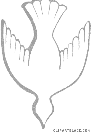 Holy Spirit Dove Animal Free Black White Clipart Images - Symbols Of The Holy Spirit (322x455)