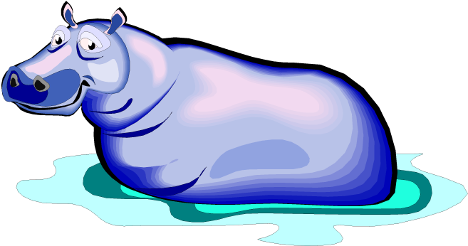Hippo Clipart - Clip Art (750x360)
